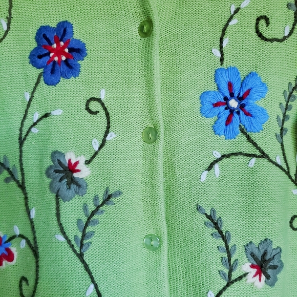 Breckenridge Cardigan Sweater Small Green - Picture 3 of 10